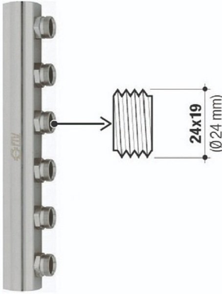 colector cromo hembra tomas macho 24x19 g.f