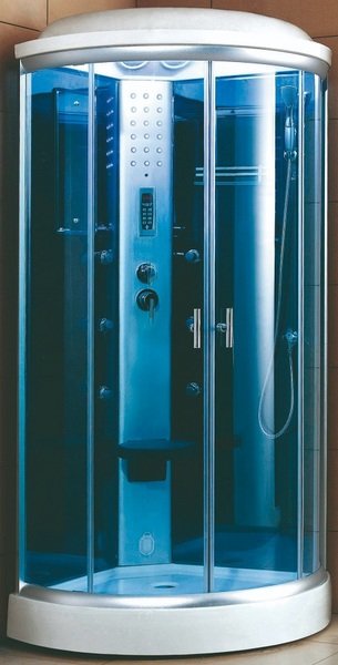 cabina hidromasaje adf 9090k serie cristal transparente 92x92x215 con sauna