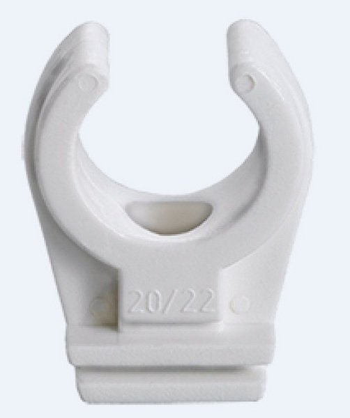 abrazadera clip m6 blanca simple 12mm